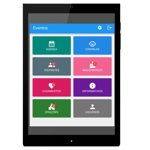 Demonstração do App em um smartphone